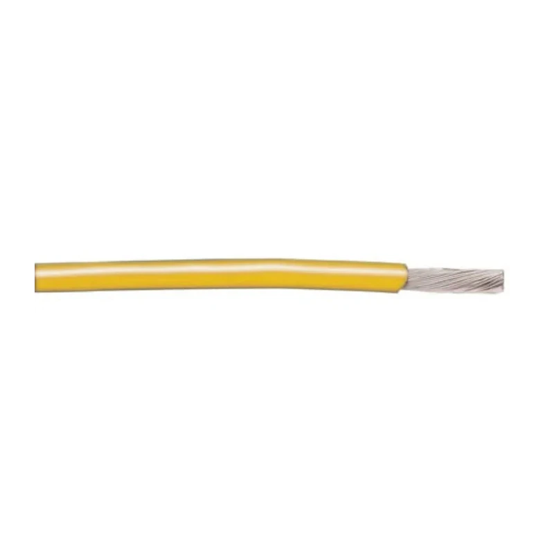 Alpha Wire Hookup Wire TEFLON Series Yellow 0.2mm², 24 AWG, 19/0.13 mm Core Strands, 30 m, 600V, Silver Plated 5854 YL005
