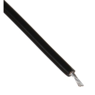 Alpha Wire Hookup Wire TEFLON Series Black 0.33 mm² 22 AWG Silver Plated Copper Core 600V 30 m 5855 BK005