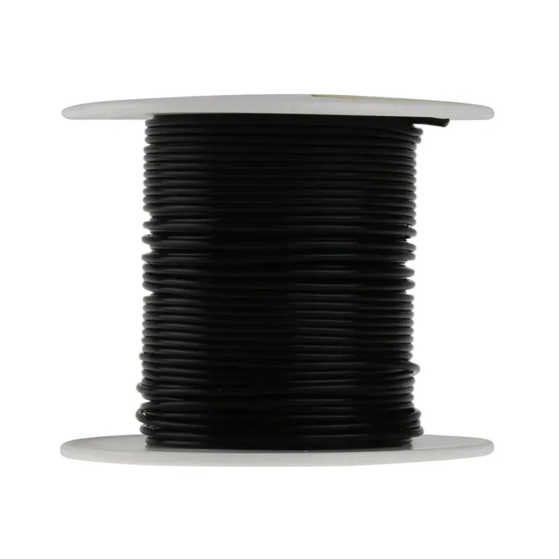 Alpha Wire Hookup Wire TEFLON Series Black 0.33 mm² 22 AWG Silver Plated Copper Core 600V 30 m 5855 BK005