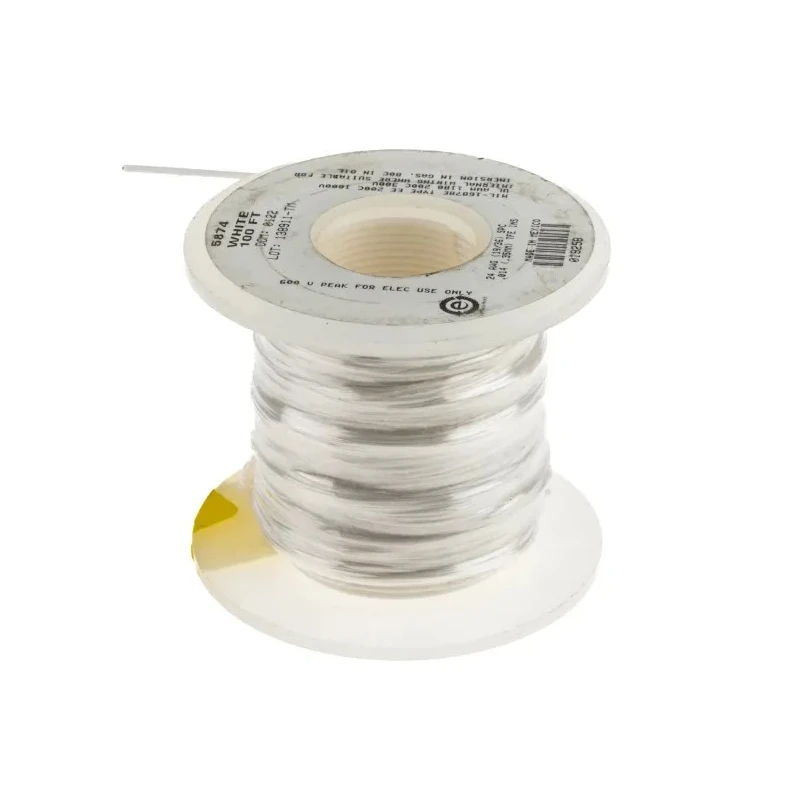 Alpha Wire 0.2 mm² Teflon Series White Hook Up Wire 24 AWG 19/0.13 mm Strands 30 m 1kV 200°C 5874 WH005