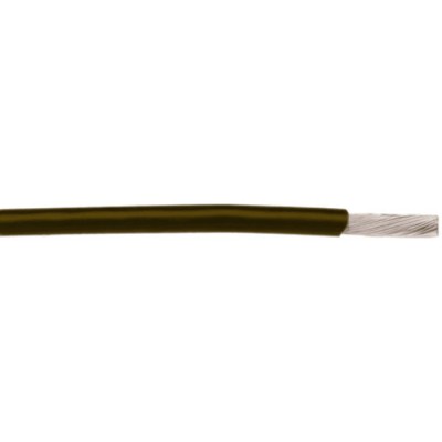 Alpha Wire Brown TEFLON Series Hook Up Wire 0.06 mm², 30 AWG, 30.5 m, 250 V, 200°C Maximum Operating Temperature 2841/7 BR005