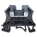RS PRO DIN Rail Terminal Block Black 2.5mm² 1-Level Screw Terminal 800V 24A 878-7496