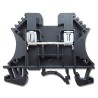 RS PRO DIN Rail Terminal Block Black 2.5mm² 1-Level Screw Terminal 800V 24A 878-7496