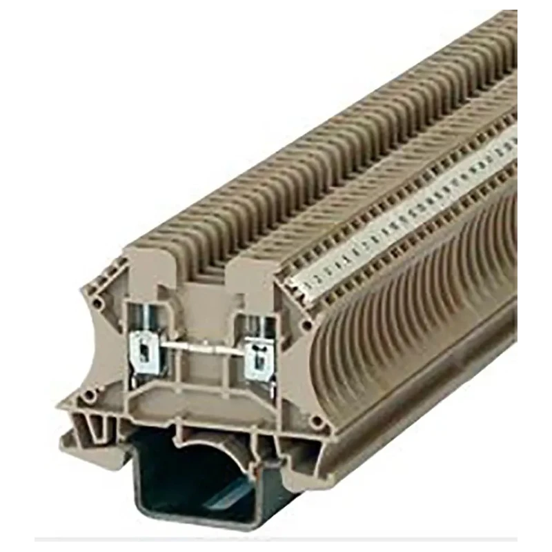 RS PRO DIN Rail Terminal Block Black 2.5mm² 1-Level Screw Terminal 800V 24A 878-7496