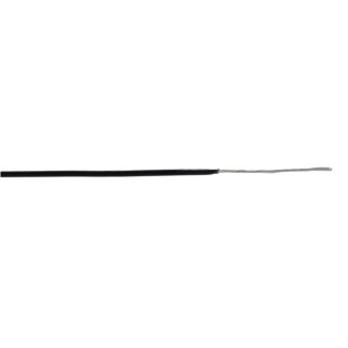 Alpha Wire Hookup Wire TEFLON Series Black 0.06 mm² 30 AWG 7x0.10mm Silver Plated Copper 250V 200°C 30 m 2841/7 BK005