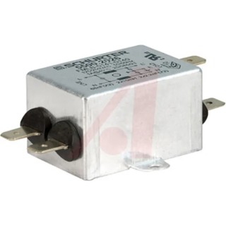 Schurter IEC Filter with Quick Connect Termination, Screw Mount, 250V 1A Line Filter 5500.2026