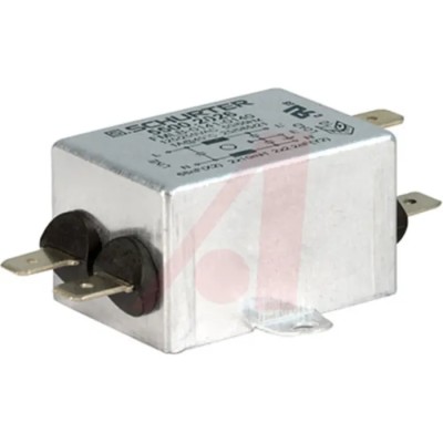 Schurter IEC Filter with Quick Connect Termination, Screw Mount, 250V 1A Line Filter 5500.2026