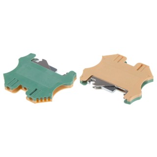 RS PRO 2-Way DIN Rail Earth Block, Polyamide Housing, Screw Termination, Wire Size 12 to 26 AWG, Voltage 8kV 878-7569