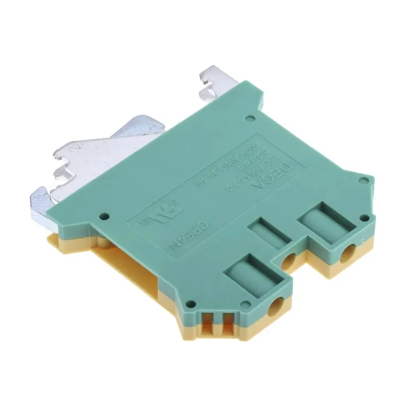 RS PRO 2-Way DIN Rail Earth Block, 0.2mm² to 4mm² Wire Size, Screw Termination, Polyamide Housing 878-7575