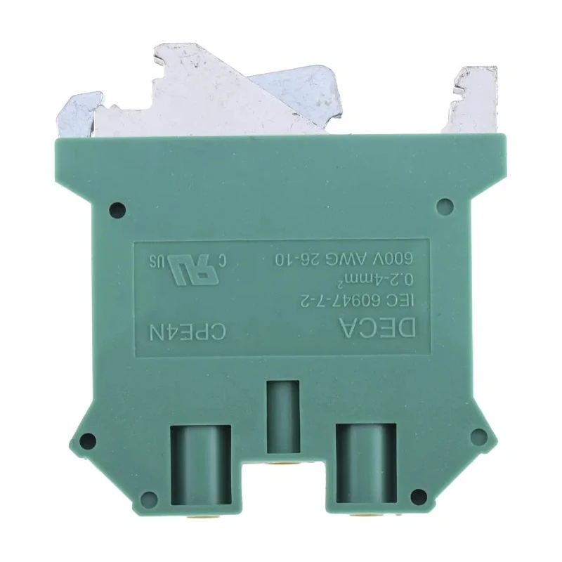 RS PRO 2-Way DIN Rail Earth Block, 0.2mm² to 4mm² Wire Size, Screw Termination, Polyamide Housing 878-7575