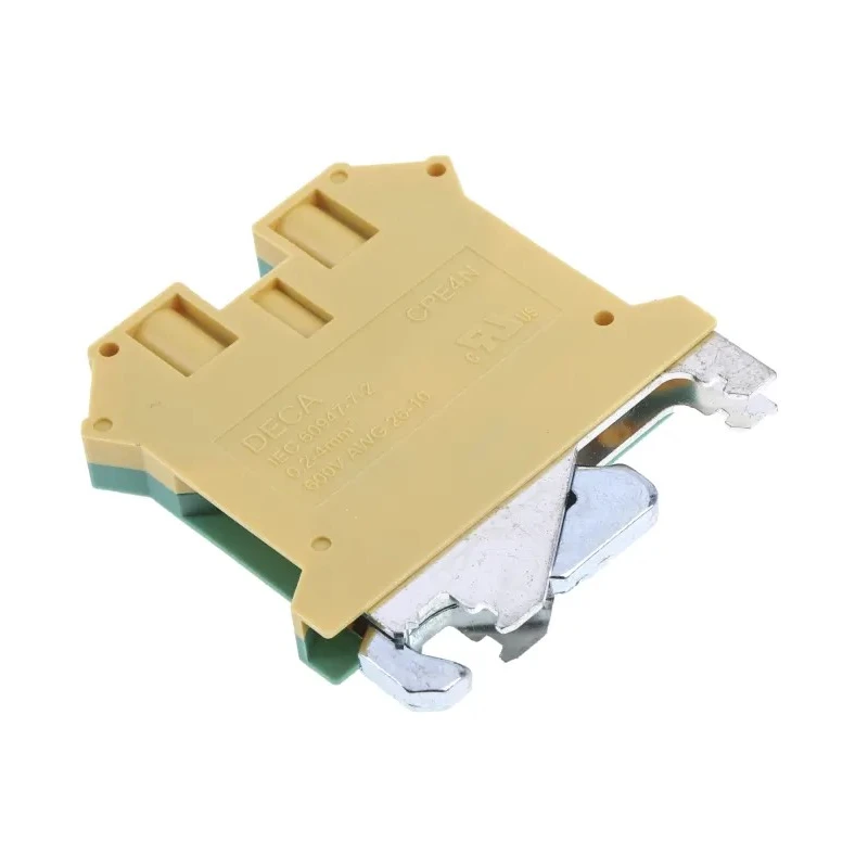 RS PRO 2-Way DIN Rail Earth Block, 0.2mm² to 4mm² Wire Size, Screw Termination, Polyamide Housing 878-7575