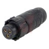 Switchcraft Circular Connector, 3 Contacts, Cable Mount, Plug Female, 13A, 250V, Bayonet Mating, IP68 IP69K Rated EN3C3F16X