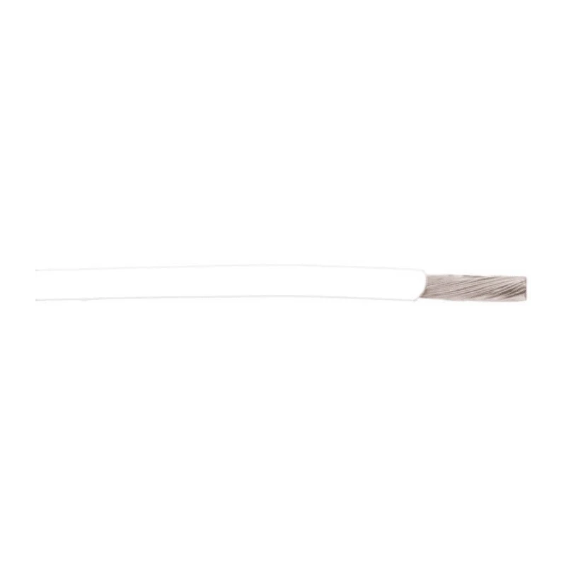 Alpha Wire Hookup Wire TEFLON Series White 0.15 mm² 26 AWG, 19x38 AWG Core Strands, 100 ft Cable Length 250V 2843/19 WH005