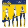 Irwin 3-Piece Plier Set Chromium-Nickel Steel ProTouch Handles Machined Jaws 10505483