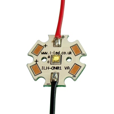 Intelligent LED Solutions OSLON 80 1+ PowerStar LED Array 1 LEDs Red, Constant Voltage, 1A ILH-ON01-FRED-SC211-WIR200.