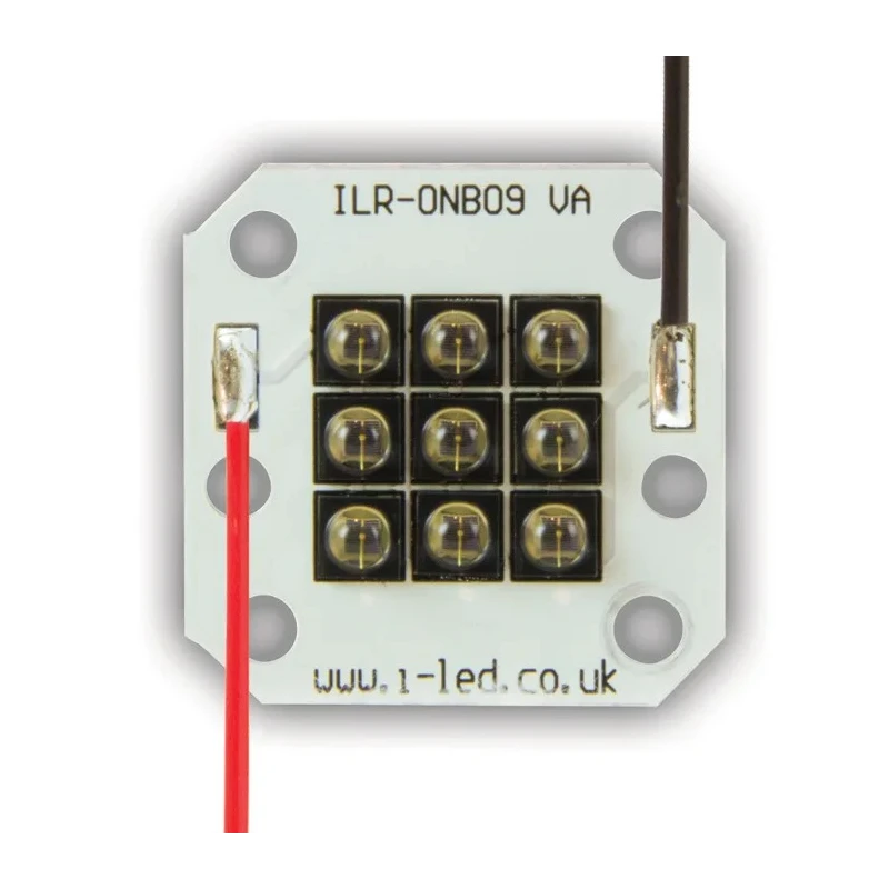 Intelligent LED Solutions OSLON Black PowerCluster 9-LED 850 nm IR LED Array PCB Screw Mount ILR-IO09-85SL-SC211-WIR200.