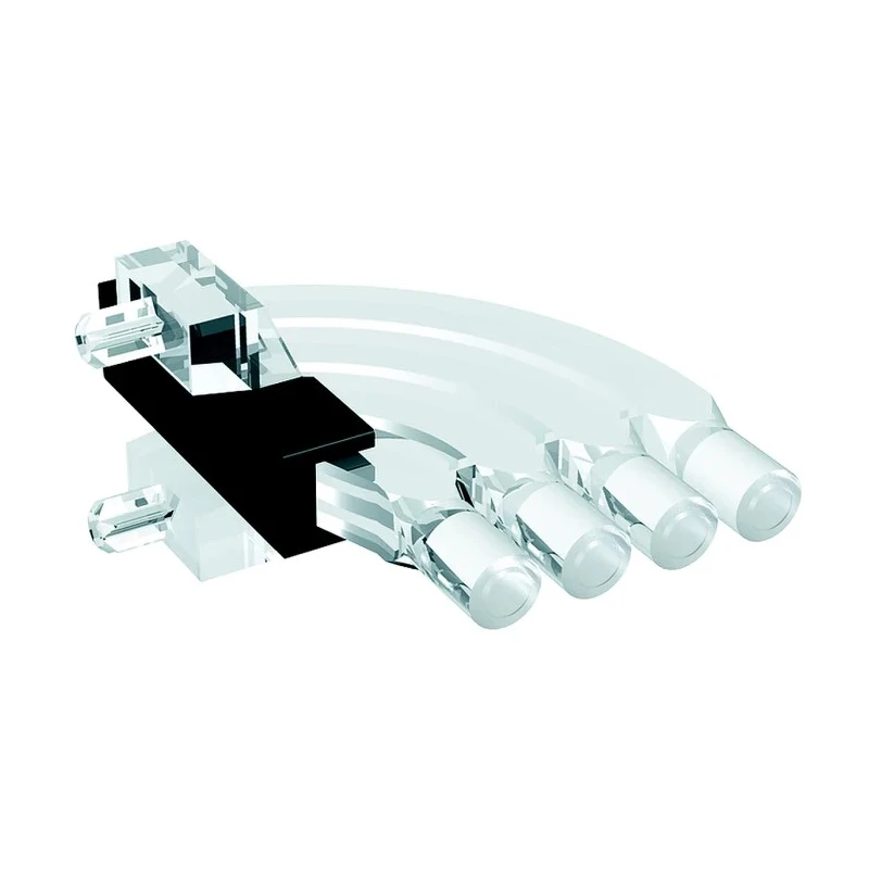 Mentor GmbH Surface 4-Way Right Angle Rigid LED Light Pipe Clear 1276.2004