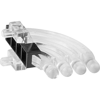 Mentor GmbH Press-In 4-Way Right Angle Rigid LED Light Pipe Clear 3 mm 1276.1004