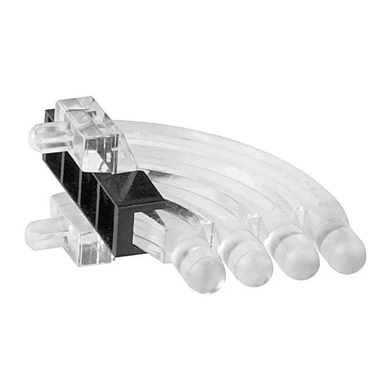 Mentor GmbH Press-In 4-Way Right Angle Rigid LED Light Pipe Clear 3 mm 1276.1004