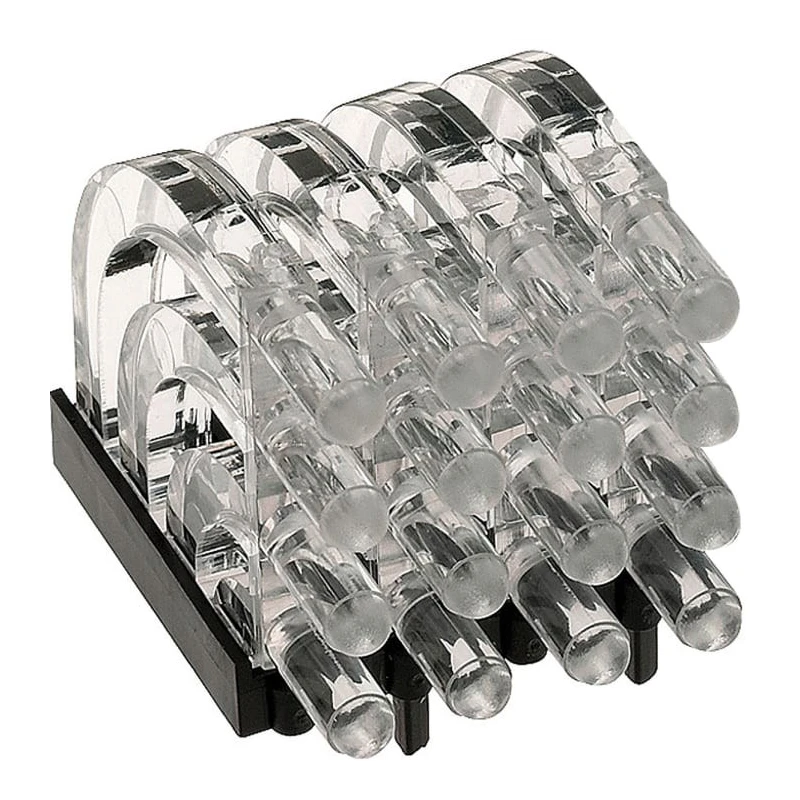 Mentor GmbH Press-In 16-Way Right Angle Rigid LED Light Pipe Clear 3 mm 1279.1004