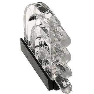 Mentor GmbH Press-In 4-Way Right Angle Rigid LED Light Pipe Clear 29.38mm 1279.1001