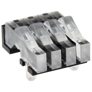 Mentor GmbH Press-In 4-Way Right Angle Rigid LED Light Pipe Clear 1278.1004
