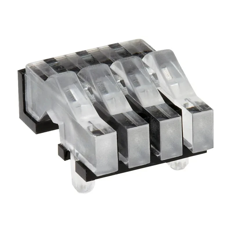 Mentor GmbH Press-In 4-Way Right Angle Rigid LED Light Pipe Clear 1278.1004