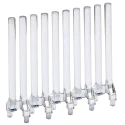 Mentor GmbH Press-In Vertical 10-Way Straight Rigid LED Light Pipe Clear Yellow 3 mm 1272.1010