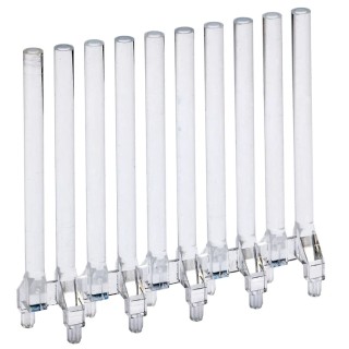 Mentor GmbH Press-In Vertical 10-Way Straight Rigid LED Light Pipe Clear Yellow 3 mm 1272.1010