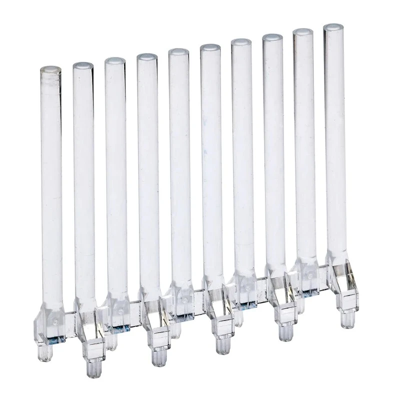 Mentor GmbH Press-In Vertical 10-Way Straight Rigid LED Light Pipe Clear Yellow 3 mm 1272.1010