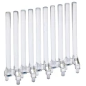 Mentor GmbH Vertical 10-Way Straight Rigid LED Light Pipe Clear Yellow 3 mm 1272.1020