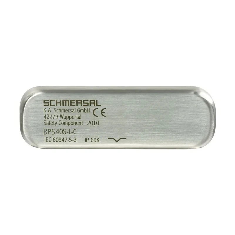 Schmersal Coded Actuator Stainless Steel for Safety Switch, IP69K, 88x27x14.5mm BPS40S-1-C