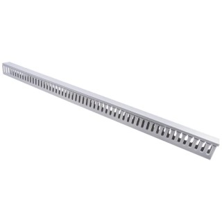 RS PRO Open Slot PVC Cable Trunking Grey W40mm x D60 mm x L1 m Self-Extinguishing W40mm
