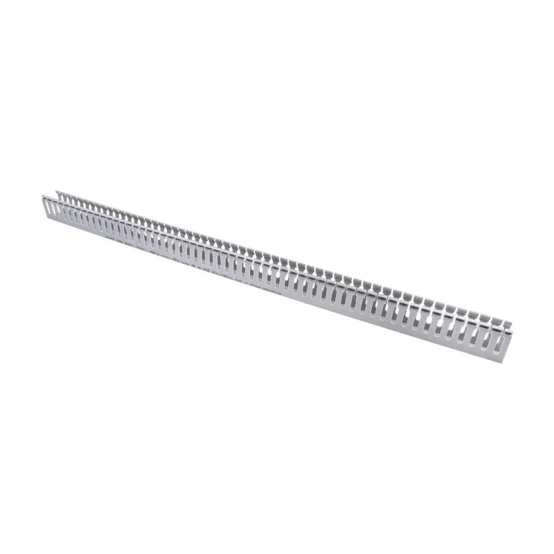 RS PRO Open Slot PVC Cable Trunking Grey W40mm x D60 mm x L1 m Self-Extinguishing W40mm