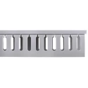 RS PRO Open Slot PVC Cable Trunking Grey W40mm x D60 mm x L1 m Self-Extinguishing W40mm