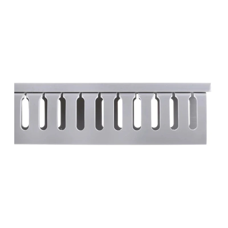 RS PRO Open Slot PVC Cable Trunking Grey W40mm x D60 mm x L1 m Self-Extinguishing W40mm