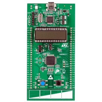 STMicroelectronics Discovery MCU Development Kit with ARM Cortex M3 32MHz MCU, 256KB Flash, 32KB RAM, RoHS STM32L152C-DISCO