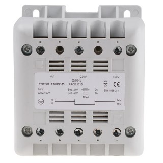 Legrand 40 VA DIN Rail Transformer, 400 V AC Primary, 24 V AC Secondary, IEC 61558-2-6 880-2523