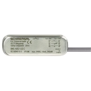 Schmersal Magnetic Non-Contact Safety Switch Stainless Steel Housing 100V DC 1 m Cable BNS40S