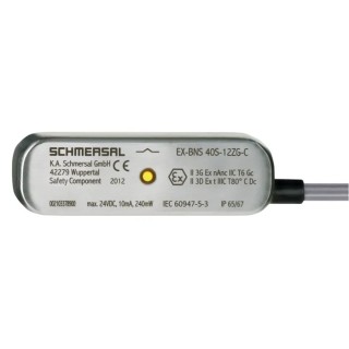 Schmersal Magnetic Non-Contact Safety Switch Stainless Steel Housing 24V dc NO NC 1 m Cable EX-BNS40S-12ZG-C