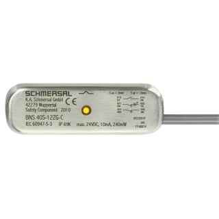 Schmersal Non-Contact Magnetic Safety Switch Stainless Steel Housing 100V DC 1 NO/1 NC 1 m Cable BNS40S