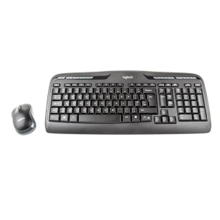 Logitech Wireless Standard Keyboard and Mouse Set USB 105 Keys Optical 3-Button Mouse MK330