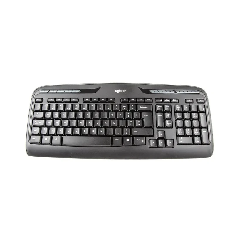 Logitech Wireless Standard Keyboard and Mouse Set USB 105 Keys Optical 3-Button Mouse MK330