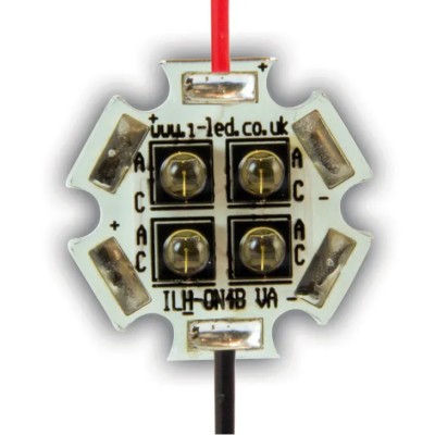Intelligent LED Solutions OSLON Black PowerStar 850 nm IR LED Array PCB Screw Package ILH-IW04-85SL-SC221-WIR200.