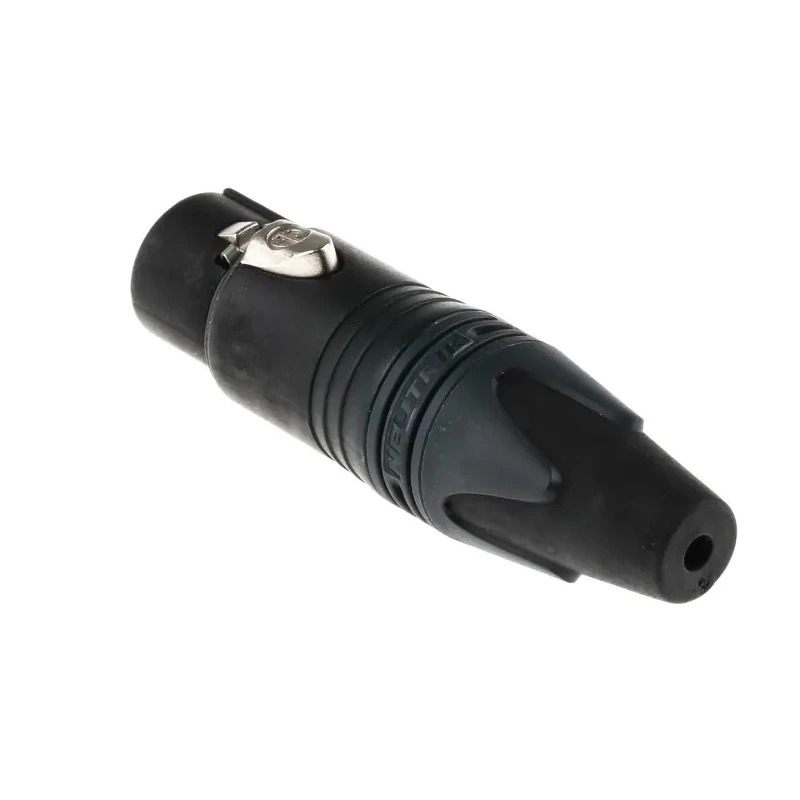 Neutrik Cable XLR Connector, Straight Orientation, 3 Contacts, 50V Voltage, 16A Current, Gold over Nickel Plating NC3FXX-B