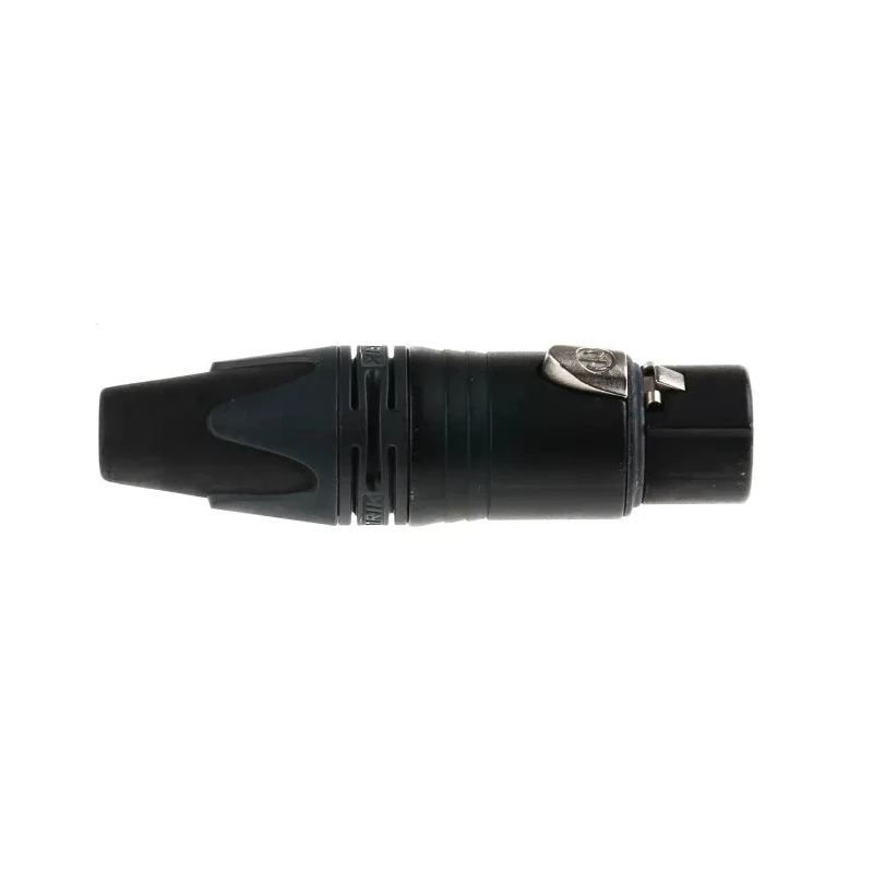 Neutrik Cable XLR Connector, Straight Orientation, 3 Contacts, 50V Voltage, 16A Current, Gold over Nickel Plating NC3FXX-B