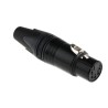 Neutrik Cable XLR Connector, Straight, 50V, 7.5A, Female, 5 Contacts, Gold over Nickel Plating NC5FXX-B