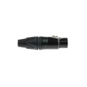 Neutrik Cable XLR Connector, Straight, 50V, 7.5A, Female, 5 Contacts, Gold over Nickel Plating NC5FXX-B