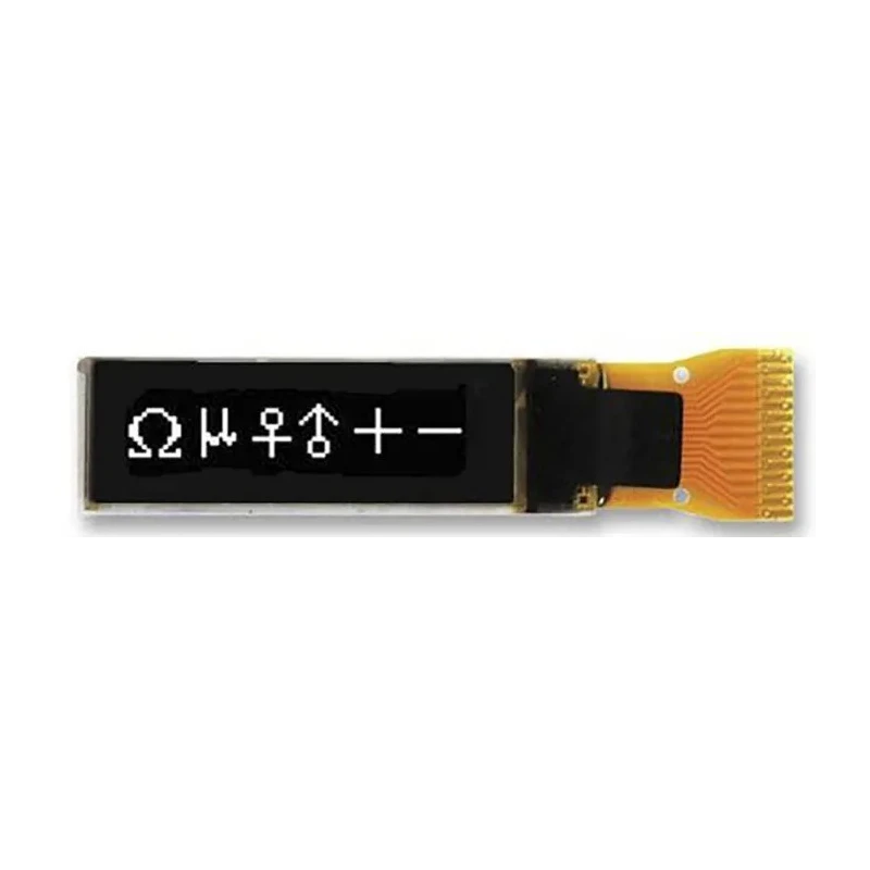 Midas 1.2 in Passive Matrix White OLED Display 96 x 16 pixel TAB I2C MCOT096016BY-WI