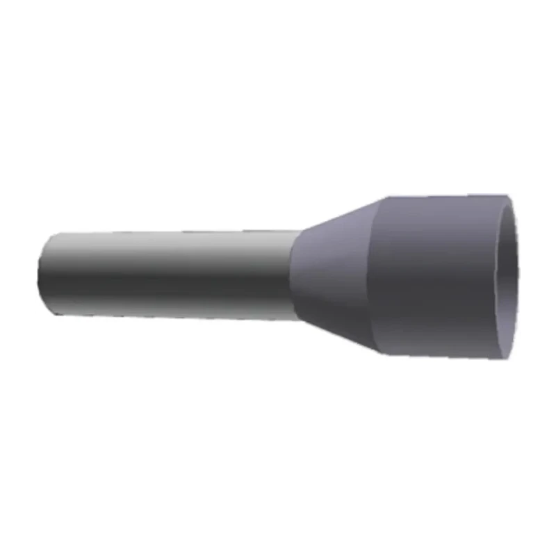 TE Connectivity Insulated Crimp Bootlace Ferrule, 12 mm Pin Length, 2.8 mm Pin Diameter, Grey, Copper Tin-Plated 2-966067-0